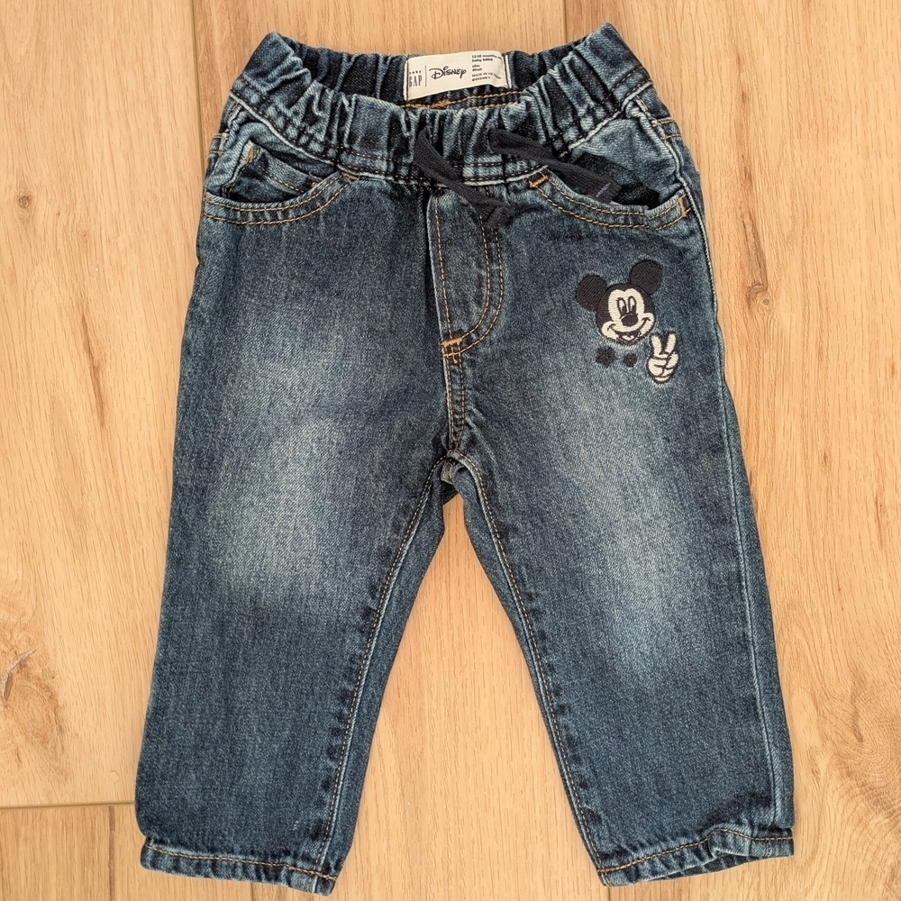 Disney GAP Baby Denim Jeans with Embroided Mickey Mouse Patch